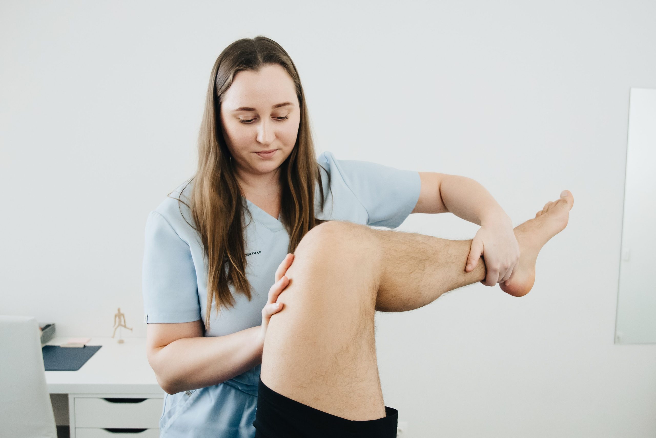 A client has a massage at a Vicars Clinic.